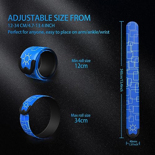 2 Pack LED Armband - Rechargeable Running Lights with Reflective Gear, High Visibility LED Wristband Lights - color: blue