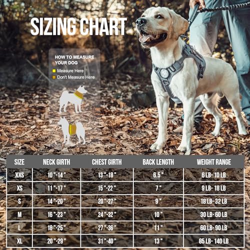 OneTigris Tactical Dog Harness Vest No-Pull Service Dog Vest for Small Dogs - color: Grey, size: XX-Small
