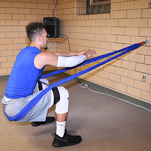 Acceleration Speed Cord Bungee Multi-Sport Resistance Training Kit - Improve Strength, Power, Agility, Vertical Jumping, Sprint Speed – 3 Waist Belt Sizes (S, M, L) Available - Kinetic Bands - size: Large (40+ inch waist)