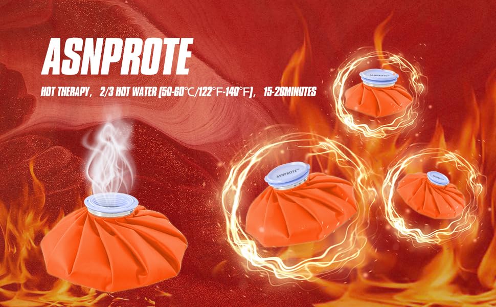 Ice Bags Ice Packs for Injuries,Reusable Ice Bags refillable Ice Pack Hot Water Bottle Hot Water Bag for Knee Head Hand Face Pain Relief,Hot Cold Compress,2Packs(9”&11”) Orange - size: 9" & 11", style: Orange