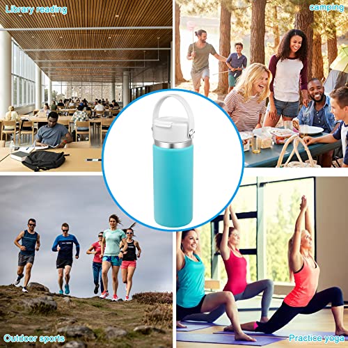 FLORAPELL Lid Compatible with Hydro Flask 12 16 18 20 32 40 OZ Wide Mouth, Flip Lid Replacement Lids with Flex Strap Handle, Leak-Proof Flask Cap for Hydro Flask Coffee Mug - color: White