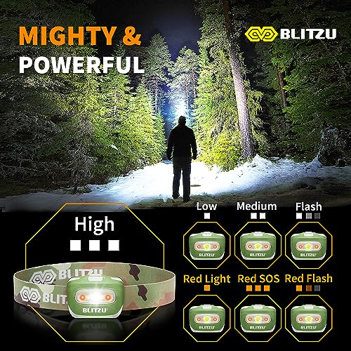 LED Headlamp, Super Bright Headlight Flashlight, Kids & Adults Outdoor Use - color: Camo