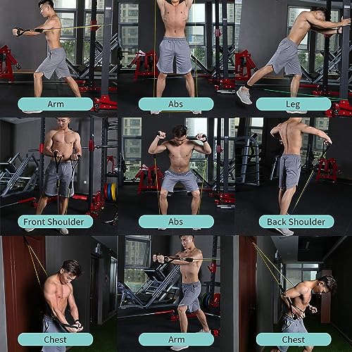 WHATAFIT Resistance Bands with Handles, 150 lb Exercise Bands Set - color: Assorted