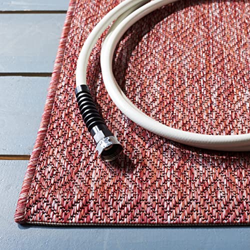 SAFAVIEH Courtyard Outdoor Runner Rug 2'3"x6'7", Modern Red CY8520-36522 - color: Red, size: 2'3" x 6'7" (Runner)