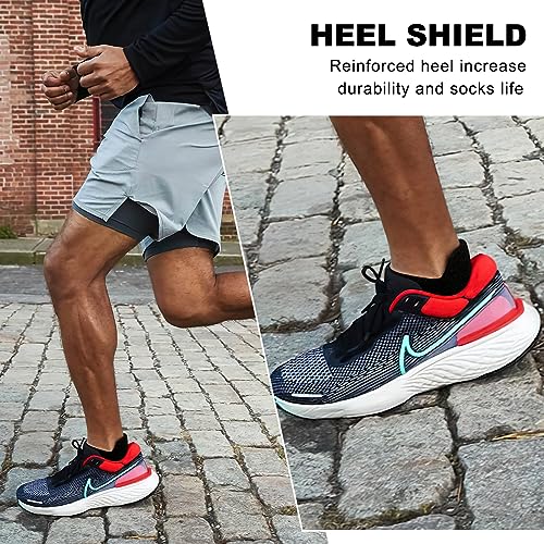 Gonii Men's Running Athletic Ankle Socks - Thick Cushioned Low Cut Socks - color: 5 Pairs Multicolor, size: 12-15