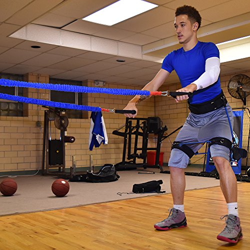 Acceleration Speed Cord Bungee Multi-Sport Resistance Training Kit - Improve Strength, Power, Agility, Vertical Jumping, Sprint Speed – 3 Waist Belt Sizes (S, M, L) Available - Kinetic Bands - size: Small (31 inch waist and under)