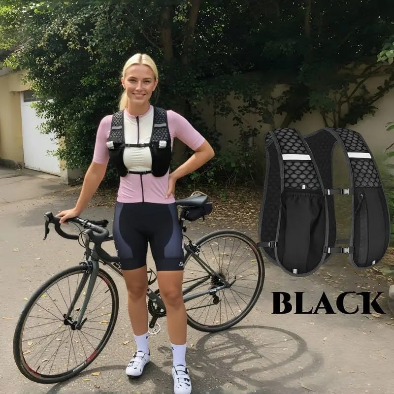 Sports Running Vest - Lightweight Breathable Anti-Bounce Storage Gear with Compartments for Trail Running Outdoor Sports