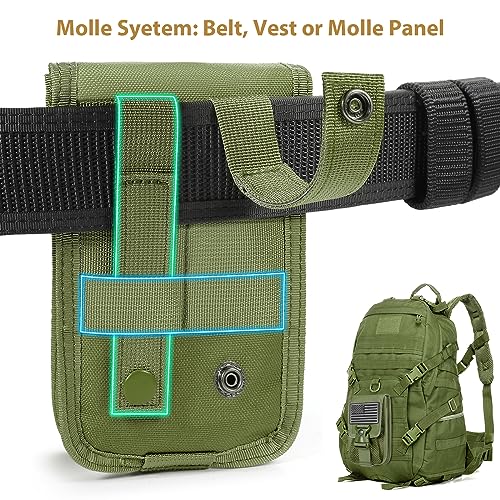 SOWHUP Tactical Molle Pouch Cell Phone Pouch Holster Small Utility EDC Pouch Gadget Organizer Bag - color: Army Green3