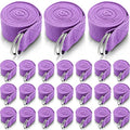 Leyndo Yoga Strap Stretching Pilates Exercise Adjustable Straps 6 ft Non Elastic Yoga Belt with Adjustable D Ring Buckle for Pilates Gym Workouts Fitness - color: Purple