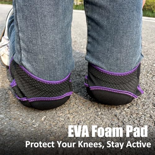 Women Brearhable Knee Pads for Gardening, Lightweight Foam Cap, Purple S - color: Purple, size: Small