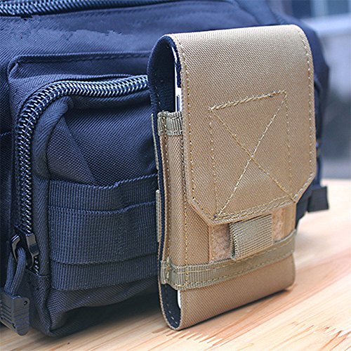 Tactical MOLLE Smartphone Holster, Universal Army Mobile Phone Belt Pouch EDC Security Pack Carry Accessory Kit Blowout Pouch Belt Loops Waist Bag Case for iPhone SE 5S Samsung Galaxy S4 mini - color: #D (Small)