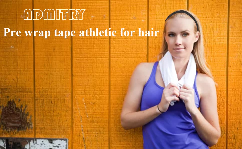 ADMITRY Pre Wrap Tape Athletic,3 Rolls X 22 Yards Black Prewrap - color: Pre Wrap Athletic Tape Black(foam)-3 Rolls