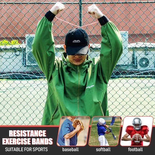 Zomiboo Baseball Bands Sports Resistance Exercise Bands - color: Red, style: 20 Lbs