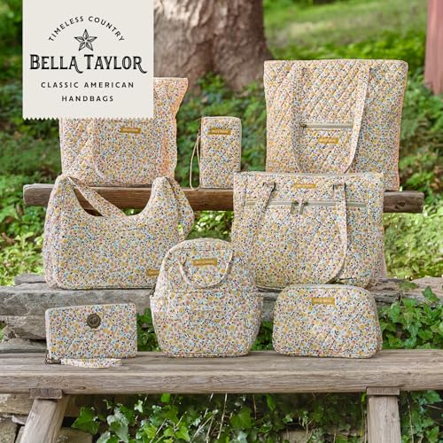 Bella Taylor ID Lanyard, Quilted ID Holder, Prairie Meadow - color: Prairie Meadow