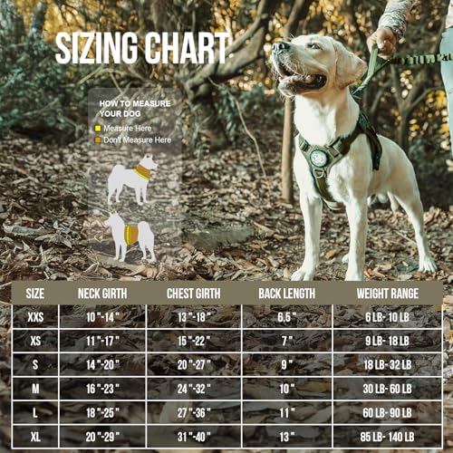 OneTigris Tactical Dog Harness with Handle No-Pull Adjustable for Small Dog - color: Green, size: X-Small