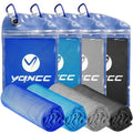YQXCC 4 Pack Cooling Towels, 40"x12", Ice Cool Towels for Neck & Face - color: Dark Blue, Light Blue, Dark Gray, Light Gray