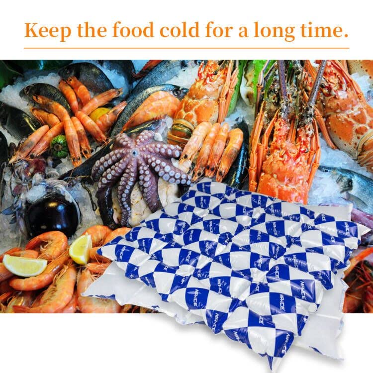 Reusable Dry Ice Packs for Shipping & Storage - Long Lasting Cold Packs for Lunch Box & Coolers - Ideal for Frozen Food & Drinks - style: 13"x14" 6 pcs(24 cells)