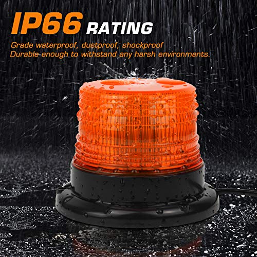LINKITOM LED Strobe Light, 12V-24V Amber 40 LED Flashing Beacon Lights
