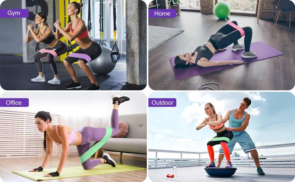 Resistance Bands for Working Out with Workout Bands Guide. 3 Booty Bands for Women Men Fabric Elastic Bands for Exercise Bands Resistance Bands for Legs Bands for Working Out Hip Thigh Glute Bands Set