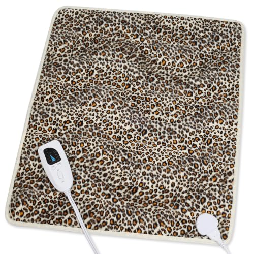 Heating Pad,Heated Blanket,Heating Pad for Back Neck,LeopardPrint,24x20 in - color: Leopardprint, size: 24x20 Inch