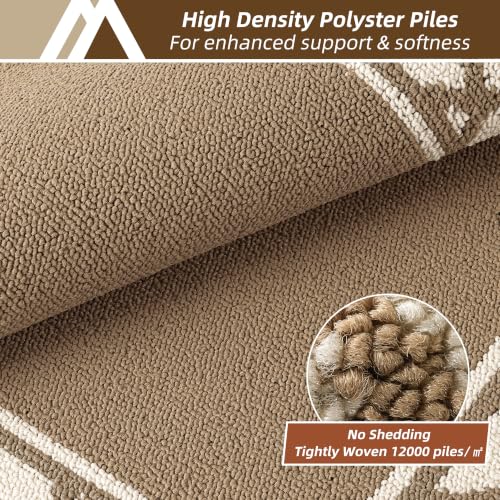 COSY HOMEER Washable Kitchen Rugs Sets of 2 Non-Slip Kitchen Mats,Beige - color: Beige, size: 24"x35" + 24"x60"