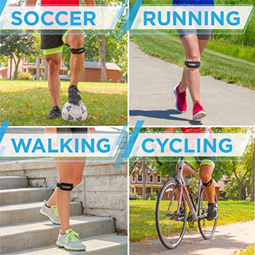 BraceAbility Patellar Tendon Support Strap - Knee Stabilizer Brace with Adjustable Band for Patella Tendonitis, Osgood Schlatter, Soccer, Basketball, Running, Jumper's Knee, Tennis, Volleyball (S) - size: Small