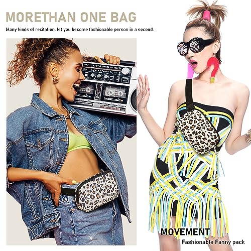 Fanny Pack, Adjustable Crossbody Waist Bag, Leopard - color: Leopard