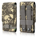 Tactical Molle Phone Holster Pouch, Universal Belt Waist Bag for iPhone 18 Pro Max/17 Pro/17/16 Pro Max/15 Pro Max/14 Pro Max/13, Samsung S26 Ultra/S25/S24, Size L - color: Gray Camo(1 Pack)