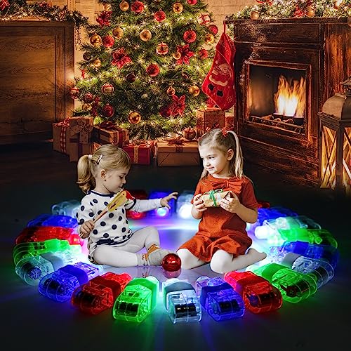 VETE 60Pcs LED Finger Lights Flashlights for Kids Glow Party Favors Birthday Christmas Halloween Supplies