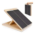 Slant Board for Calf Stretching, Adjustable Portable Wooden Incline Board for Calf Stretcher with Training Poster, 300 Lbs Weight Capacity Physical Therapy Equipment for Leg, Knees, Heel, Ankle