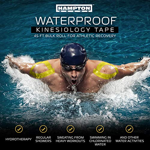 Hampton Adams Kinesiology Tape, Uncut Roll, Waterproof Muscle Support - color: Yellow, size: 2in x 135ft (1 Roll)