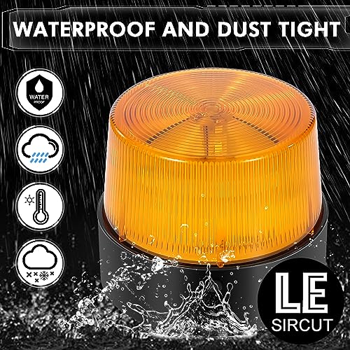 LE228 (Mini) — Amber LED USB Rechargeable Strobe Beacon | Selectable Rotation & Flash Modes | Strong Magnetic Base for Car • Truck • Emergency • Construction | Energy Class A++ - color: Amber