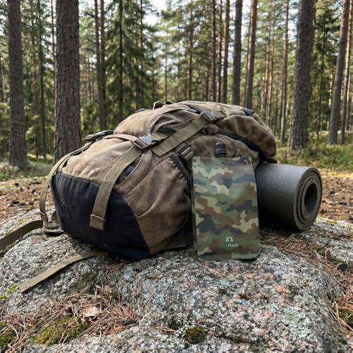 BellFlask 15oz Flexible Plastic Flask - 3-Pack Camo with Plastic Carabiner - color: Camouflage