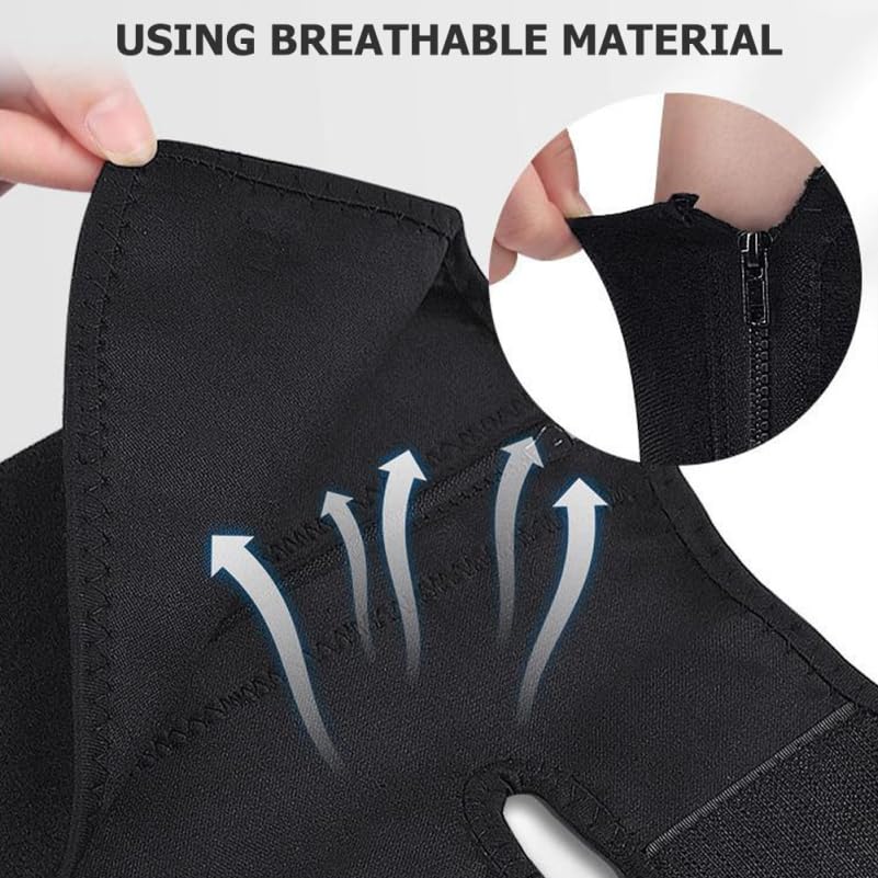 FRCOLOR Ankle Support 2 X Ankle Supports Black Zipper Design Sports Use