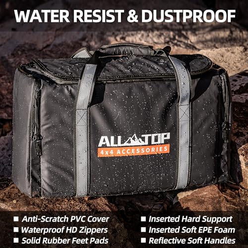 ALL-TOP Recovery Pack Bag, Water-Resist Tool Organizer for Offroad Gear & Overland Equipment, Standing Zippered Waterproof Storage Tote, Black Empty - color: Black, Recovery Bag