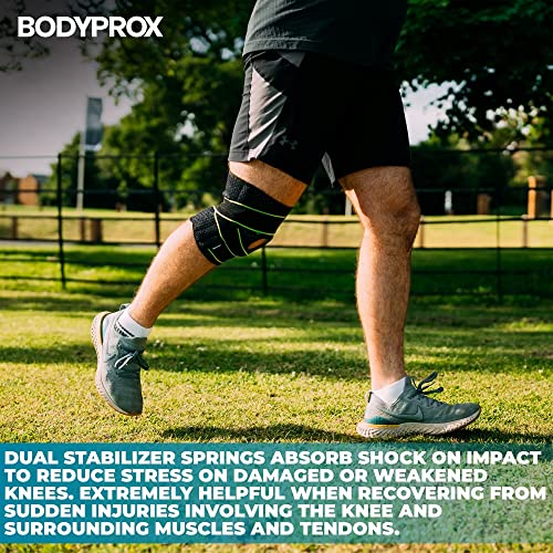 Bodyprox Knee Brace with Side Stabilizers & Patella Gel Pads for Knee Support - size: X-Large