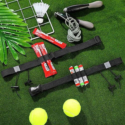 Xtinmee 4 Pcs Race Number Belt Triathlon Running Bib Holder with 6 Gel Loops for Summer Cycling Runners Racing Marathon Men Women, Black 34 x 0.98 Inches