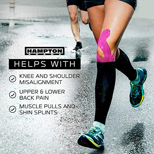 Hampton Adams Kinesiology Tape, Uncut Roll, Waterproof Muscle Support - color: Pink, size: 2in x 135ft (1 Roll)