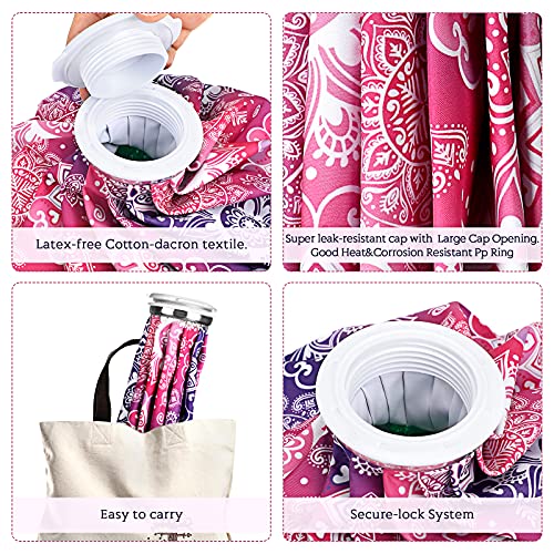 Nuanchu 3 Pcs Reusable Ice Bags for Injuries Hot Cold Pack, Mandala - style: Mandala