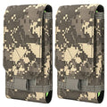 Tactical Molle Phone Holster Pouch, Universal Belt Waist Bag for iPhone 18 Pro Max/17 Pro/17/16 Pro Max/15 Pro Max/14 Pro Max/13, Samsung S26 Ultra/S25/S24, Size L - color: Gray Camo(2 Pack)