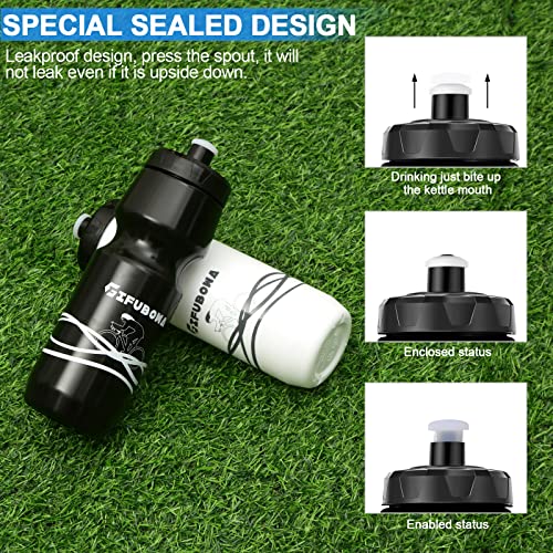 Bike Squeeze Water Bottles 24oz Bicycle Mtb Road Mountain Bottle - color: Black+Black, size: 2‑Pack
