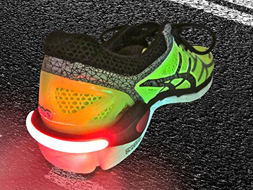 Schatzii | Firefly Running & Biking Safety Lights | Comfortable & Lightweight | Be Seen and Stay Safe at Night | Easily Clips to Any Shoe | Replaceable Battery | Red