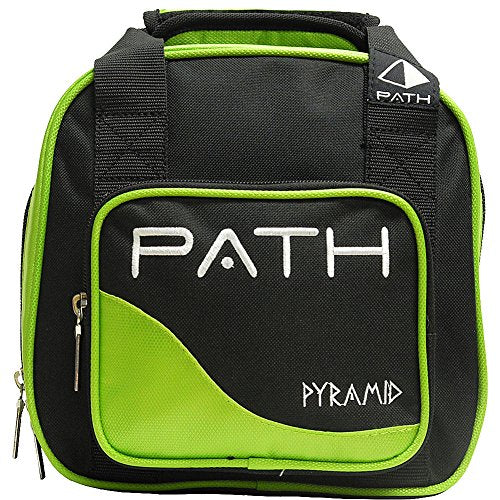 Pyramid Path Plus One Spare Tote Bowling Bag with Front Accessory Pocket - Holds One Bowling Ball and Small Accessories - color: 1-Lime Green