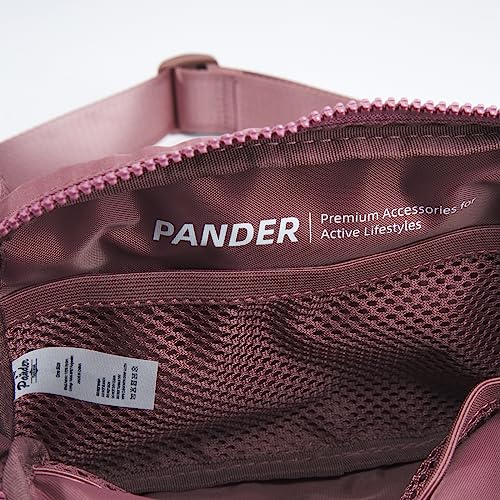 Pander Belt Bag Large 2L, Nylon Fanny Pack Purse for Women and Men with Adjustable Strap - color: Dune Pink