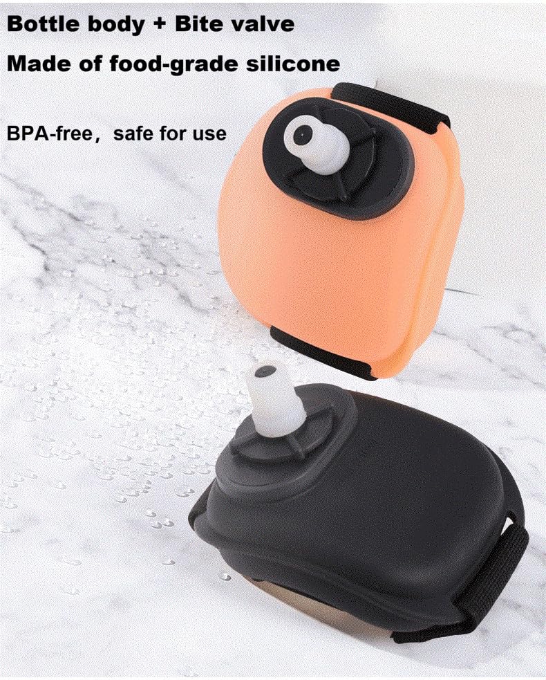 Hands-Free Wrist Water Bottle - 7oz Leak-Proof Silicone Sports Flask